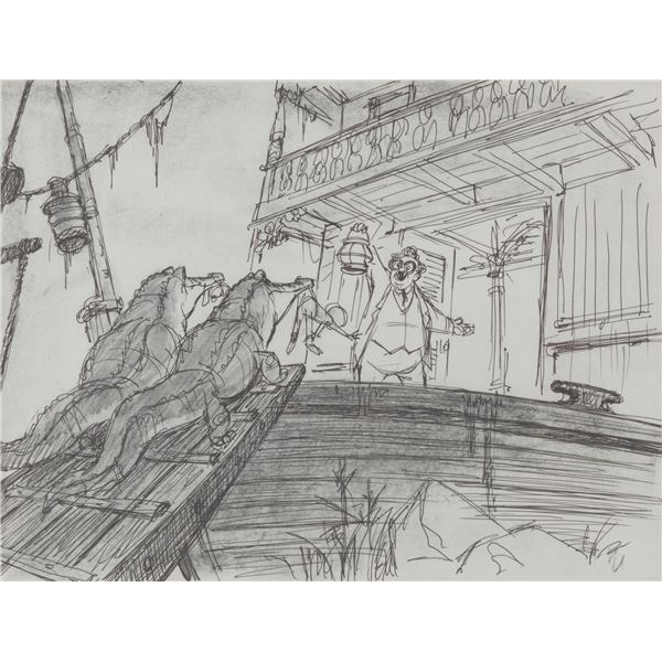 An Original "The Rescuers" Story Sketch by Ken Anderson.