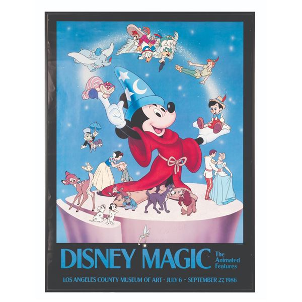 A Multi-Signed Disney Magic LACMA Exhibit Poster.