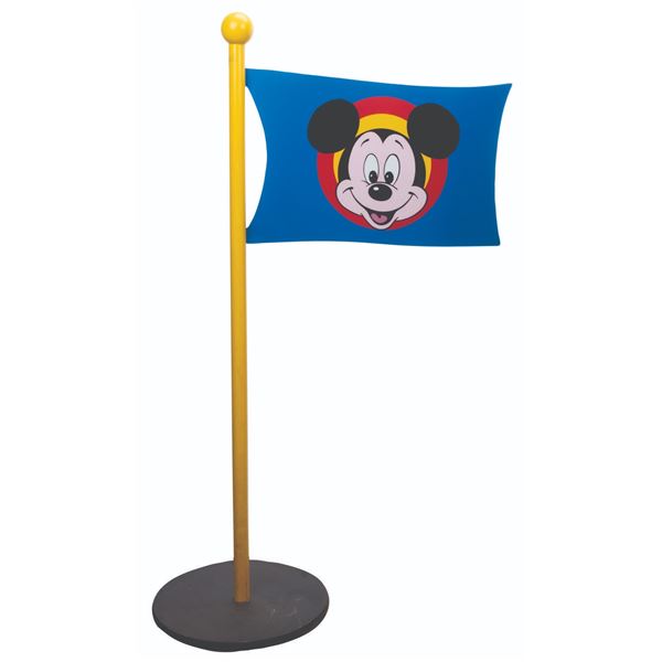A Large Metal Mickey Mouse Flag.