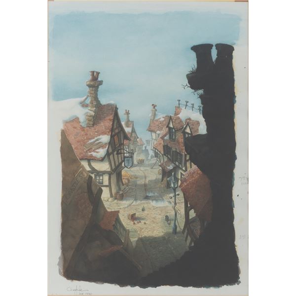 A "Beauty and the Beast" Background Concept Painting.