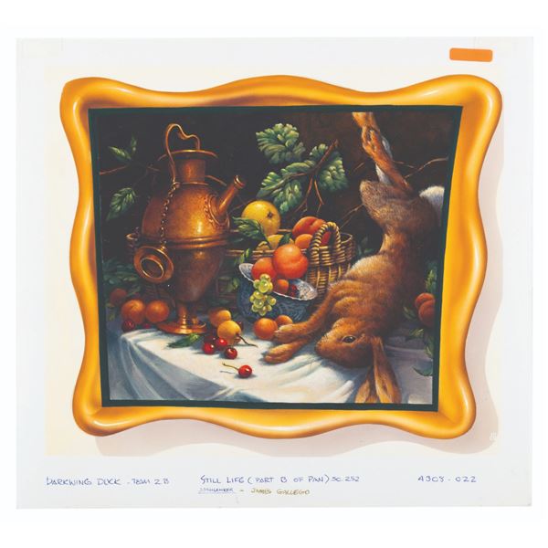 A "Darkwing Duck" Original Background Color Key Painting.