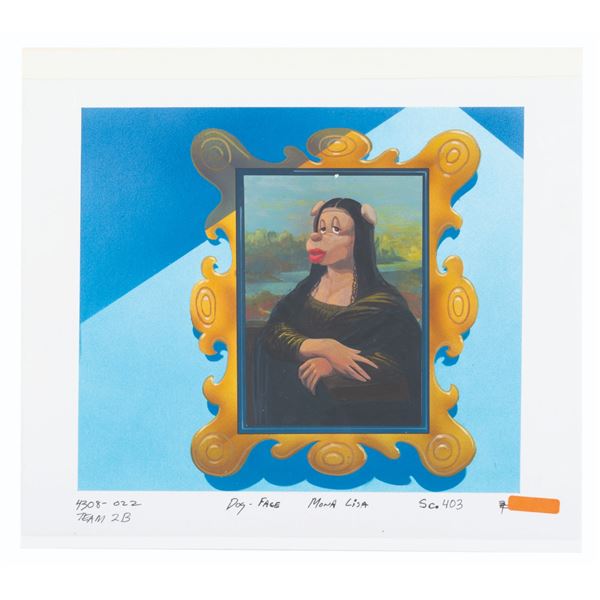 A "Darkwing Duck" Mona Lisa Background Color Key Painting.