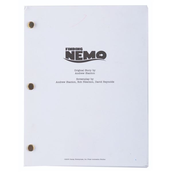 A "Finding Nemo" Screenplay.