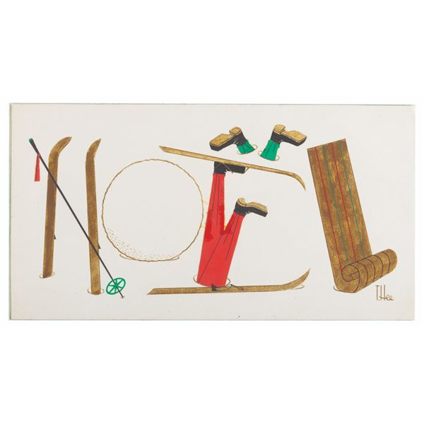 A T. Hee "Noel" Christmas Card Design.