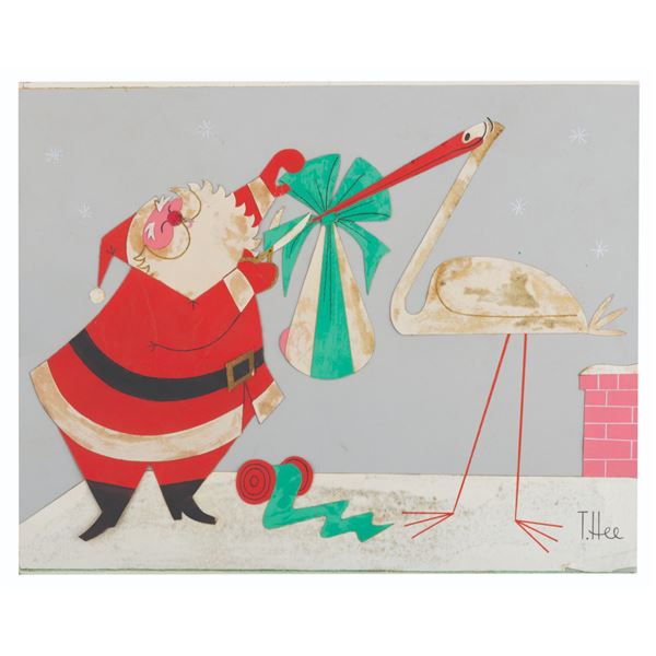 An Original T. Hee Christmas Card Design.