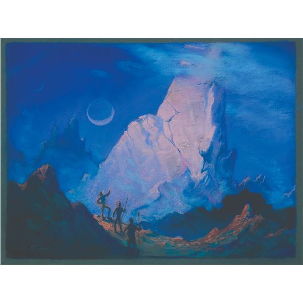 An Original Mel Shaw Concept Art Drawing.