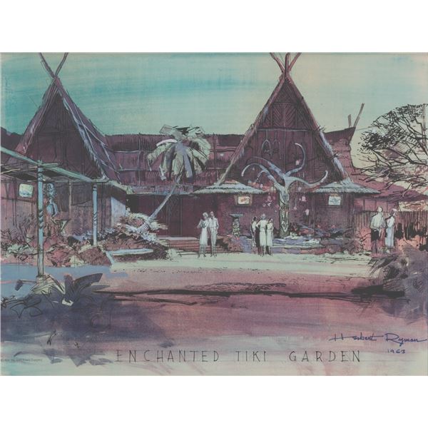 An Enchanted Tiki Room Herb Ryman Concept Painting.