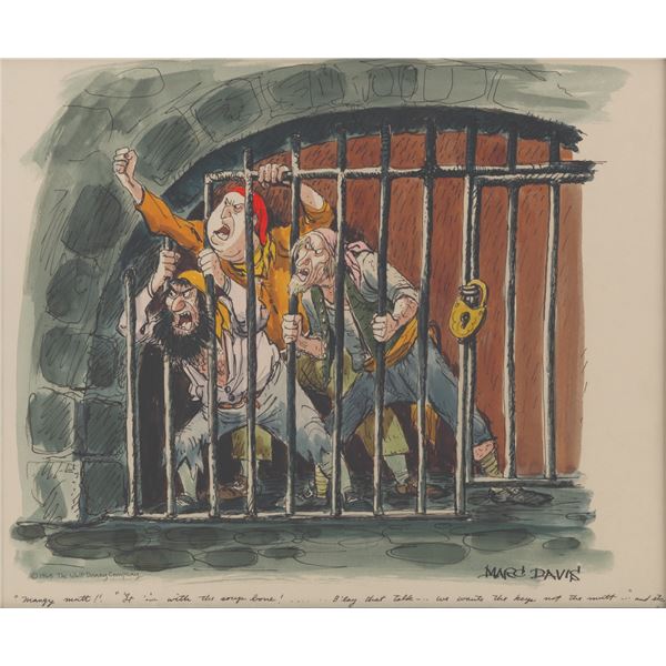 An Original Marc Davis Pirates of the Caribbean Concept Painting.