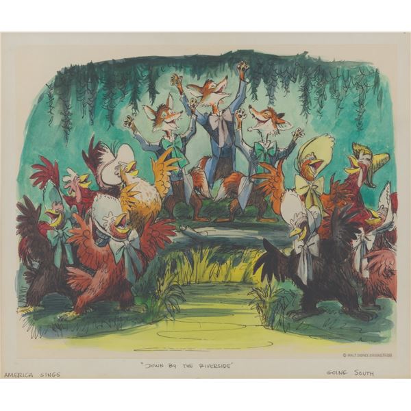 A Marc Davis America Sings Concept Painting.