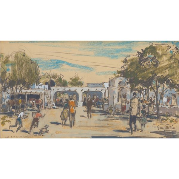 A Sam McKim Frontierland Concept Painting.