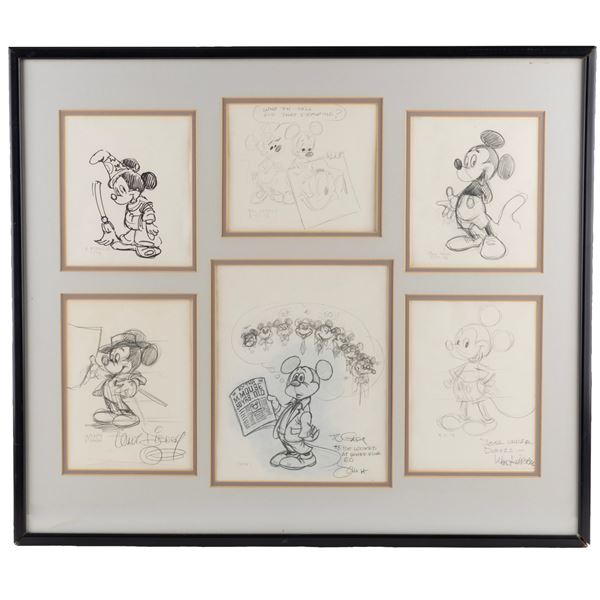 A Collection of Disney Legends Story Session Drawings.