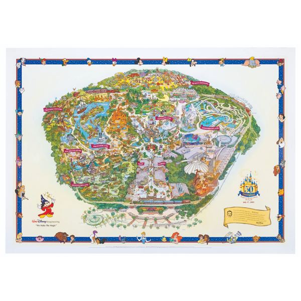 A Disneyland 50th Anniversary Imagineering Exclusive Map.