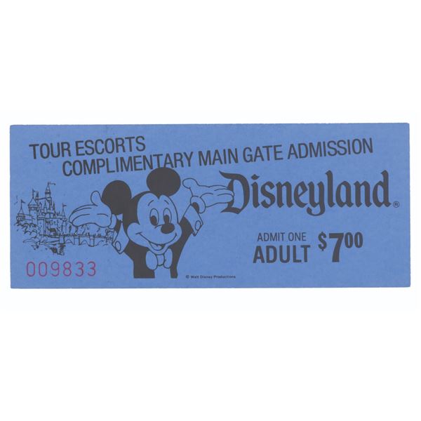 A Tour Escort Complimentary Main Gate Admission Ticket.