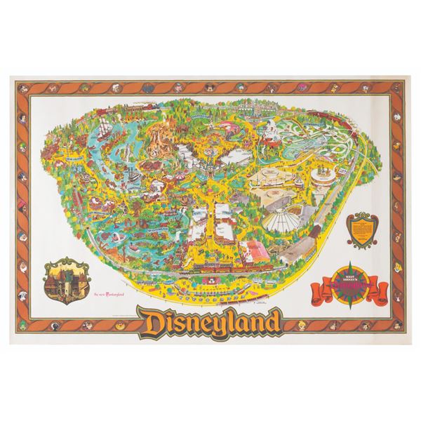 A Rolled 1983 Disneyland Souvenir Map