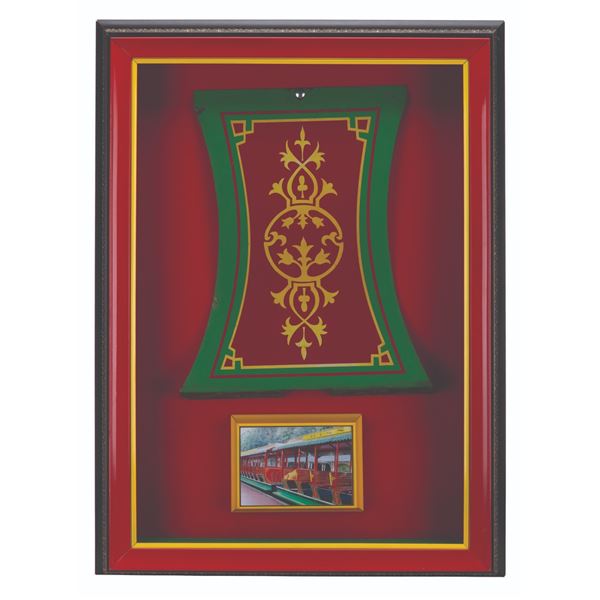 A Disneyland Railroad Seat Decoration Panel.