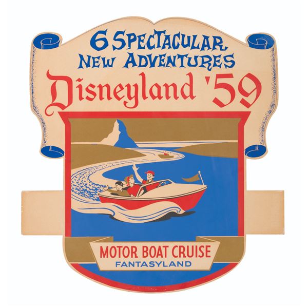 An Original "Disneyland '59" Motor Boat Cruise Sign.
