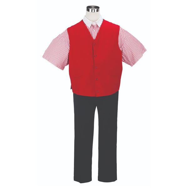 A Coca-Cola Refreshment Corner Cast Member Costume.