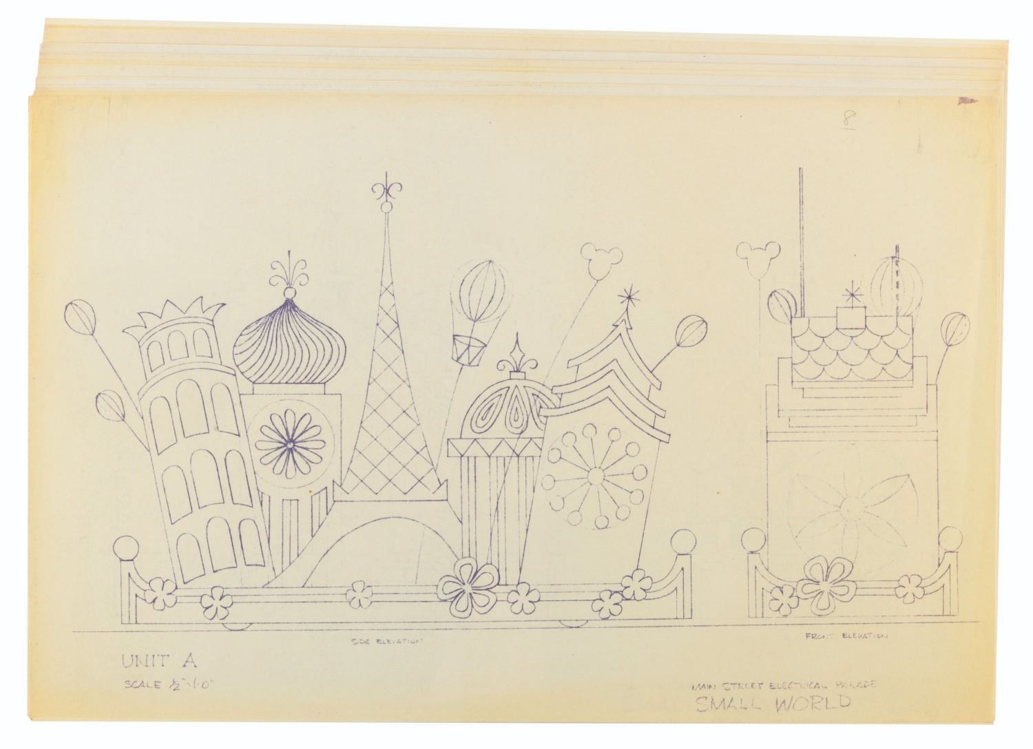 A Collection of Main Street Electrical Parade Blueprints. - Van Eaton ...