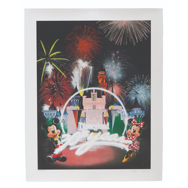 A Signed "Disneyland 30 Years of Magic" Poster.