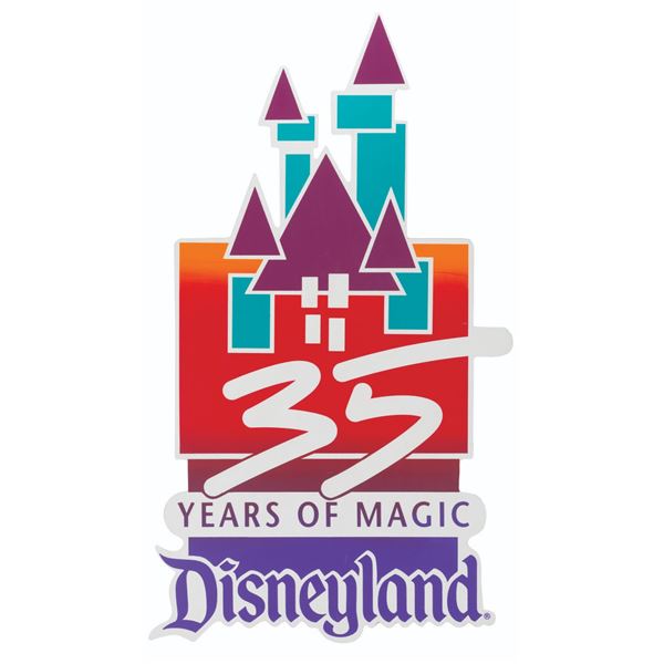 A Disneyland 35 Years of Magic Sign.