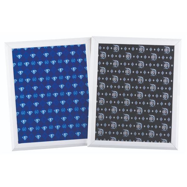 A Pair of Framed Disneyland 60th Anniversary Patterns.