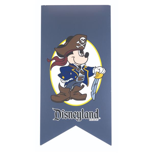 A Pirate Mickey Disneyland Resort Sign.