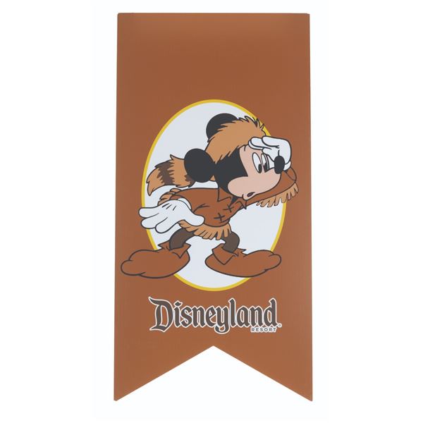 A Frontiersman Mickey Disneyland Resort Sign.