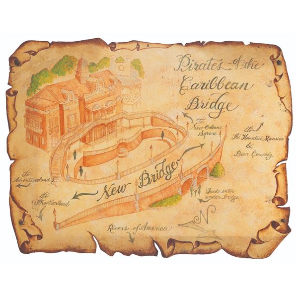 A Pirates of the Caribbean Bridge Sign.