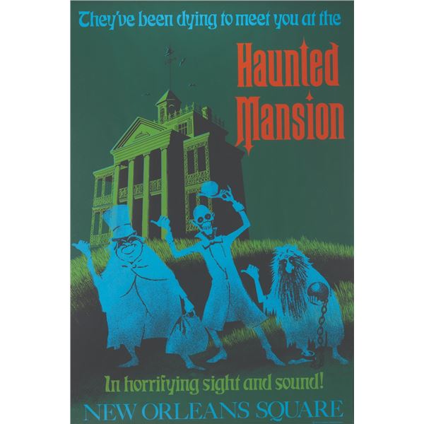 A Marc Davis Signed Haunted Mansion Attraction Poster.