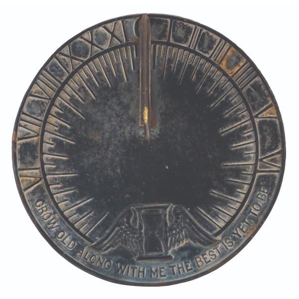 A Haunted Mansion Sundial Face Replica.