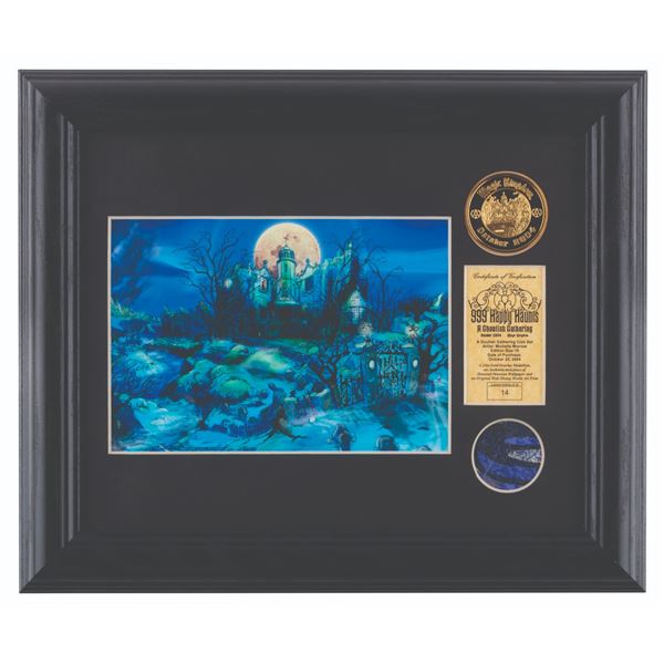 A Rare Ghoulish Gathering Gold Coin and Wallpaper Set.