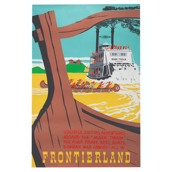 An Original Frontierland Attraction Poster.