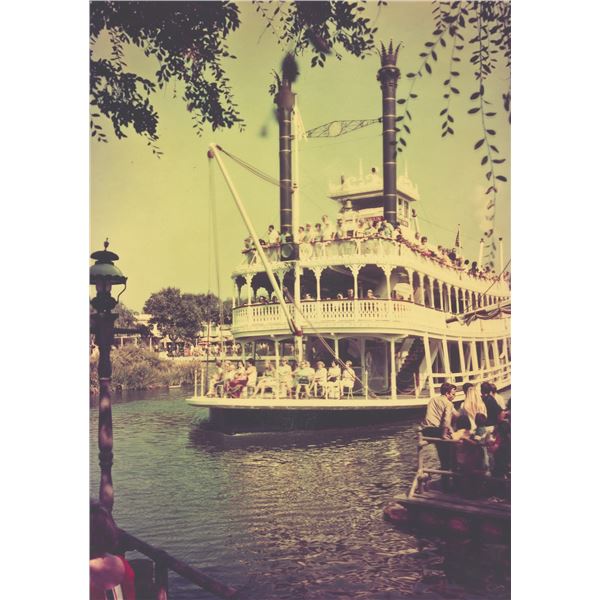 A Large Mark Twain Riverboat Photo Transparency.