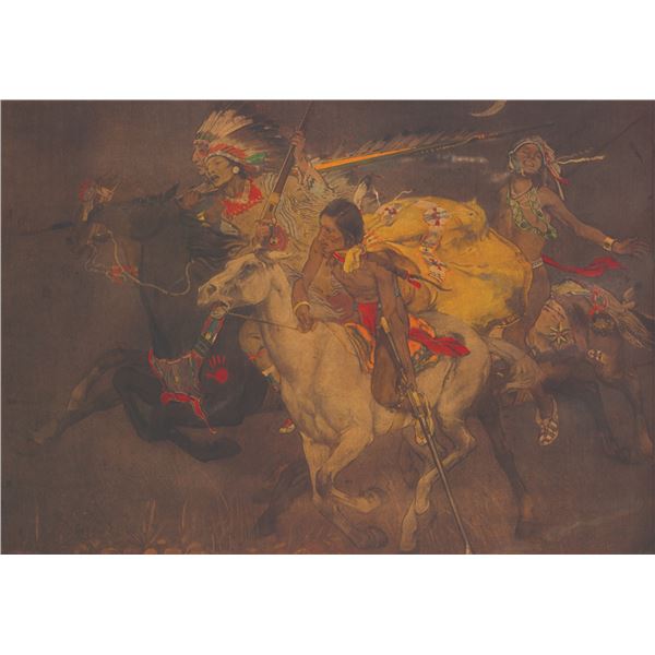 A Golden Horseshoe Wall Section Native American Artwork Prop.