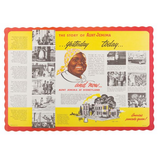 A Disneyland Aunt Jemima's Kitchen Placemat.