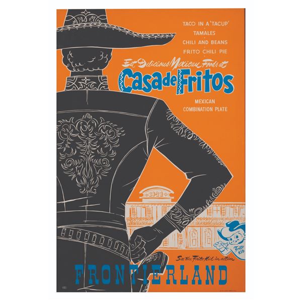 A Very Rare Casa de Fritos Frontierland Poster.