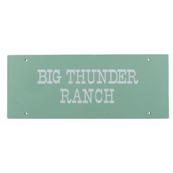 A Big Thunder Ranch Hanging Directional Sign.