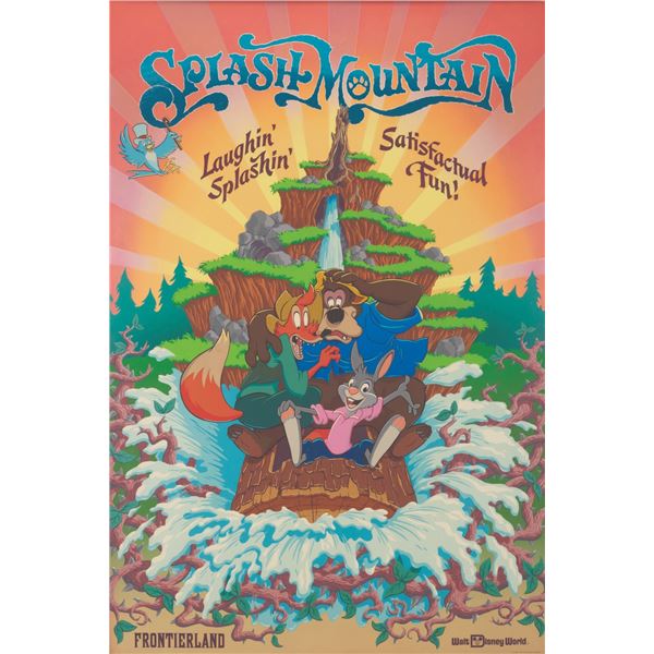 A Walt Disney World Splash Mountain Attraction Poster.