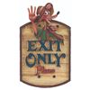 Image 1 : A Splash Mountain Exit Only Sign.