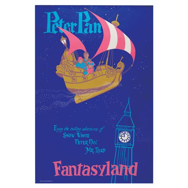A Peter Pan's Flight Attraction Poster.