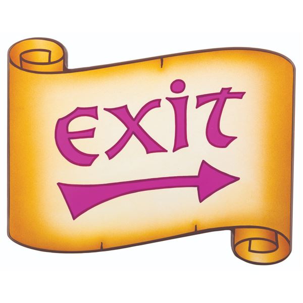 A Fantasyland Exit Sign.