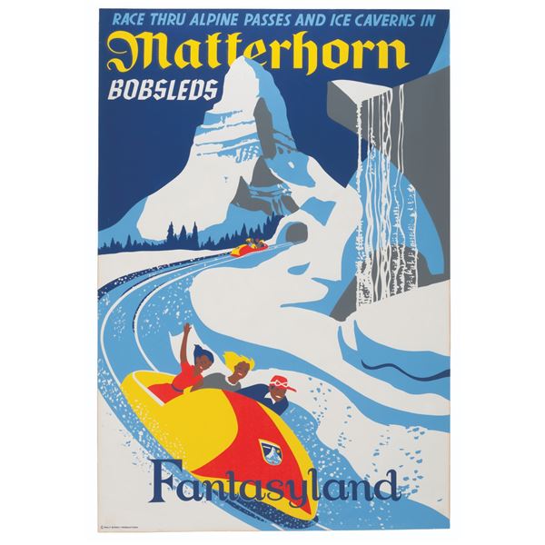 A Matterhorn Bobsleds Attraction Poster.