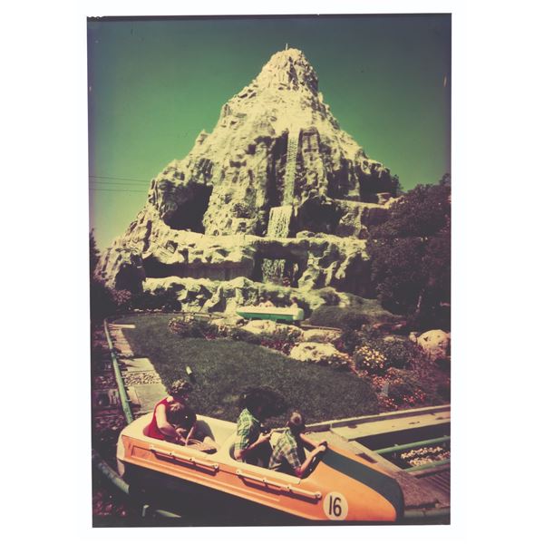 A Large Matterhorn Bobsleds Photo Transparency.