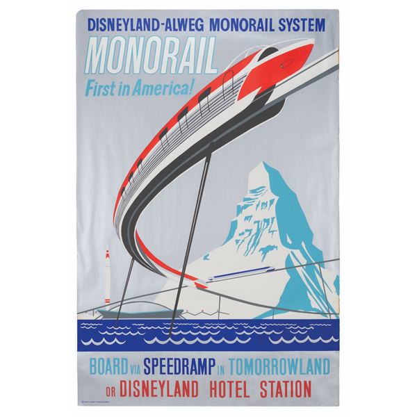 An Original 1962 Monorail Attraction Poster.