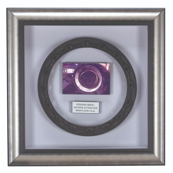 An Autopia Ride Vehicle Steering Wheel.