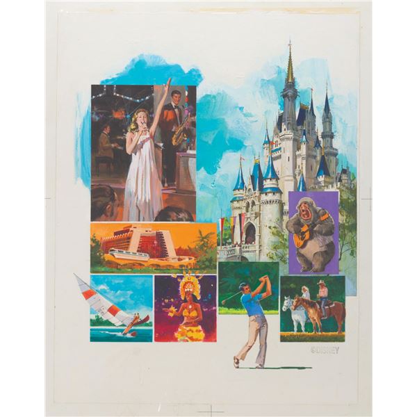 A Walt Disney World Original Brochure Painting.