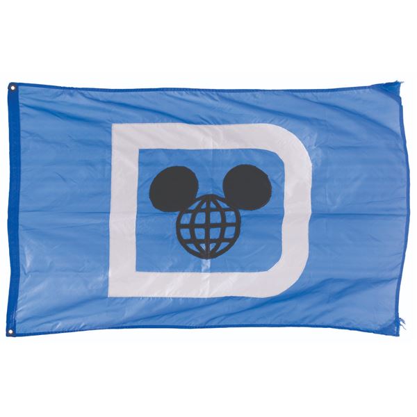 A Large Mickey Mouse Walt Disney World Flag.