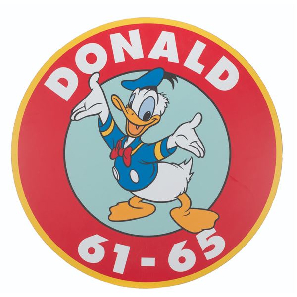 A Walt Disney World Donald Duck Parking Lot Sign.