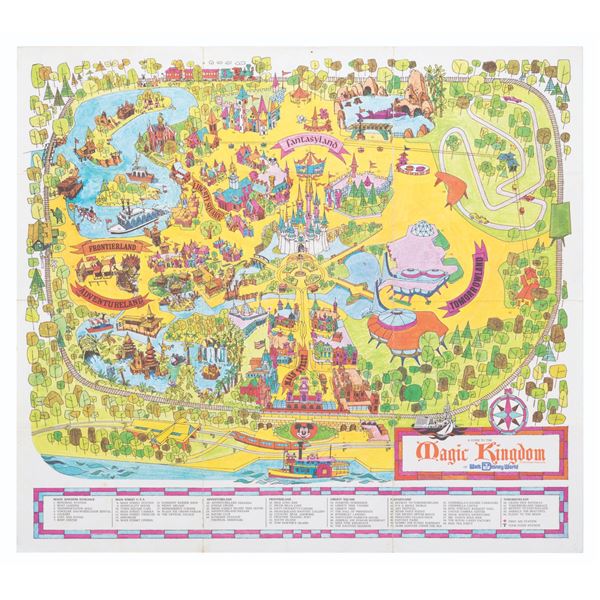 A 1971 Magic Kingdom Souvenir Map.