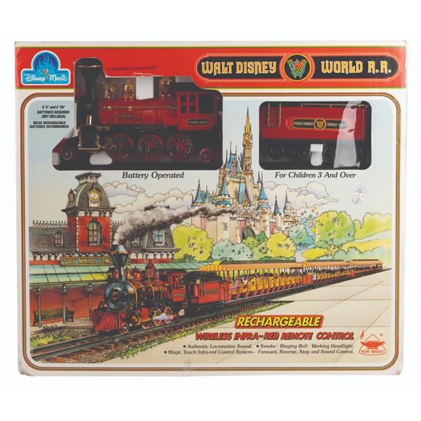 A Walt Disney World Railroad Rechargeable Train Set.